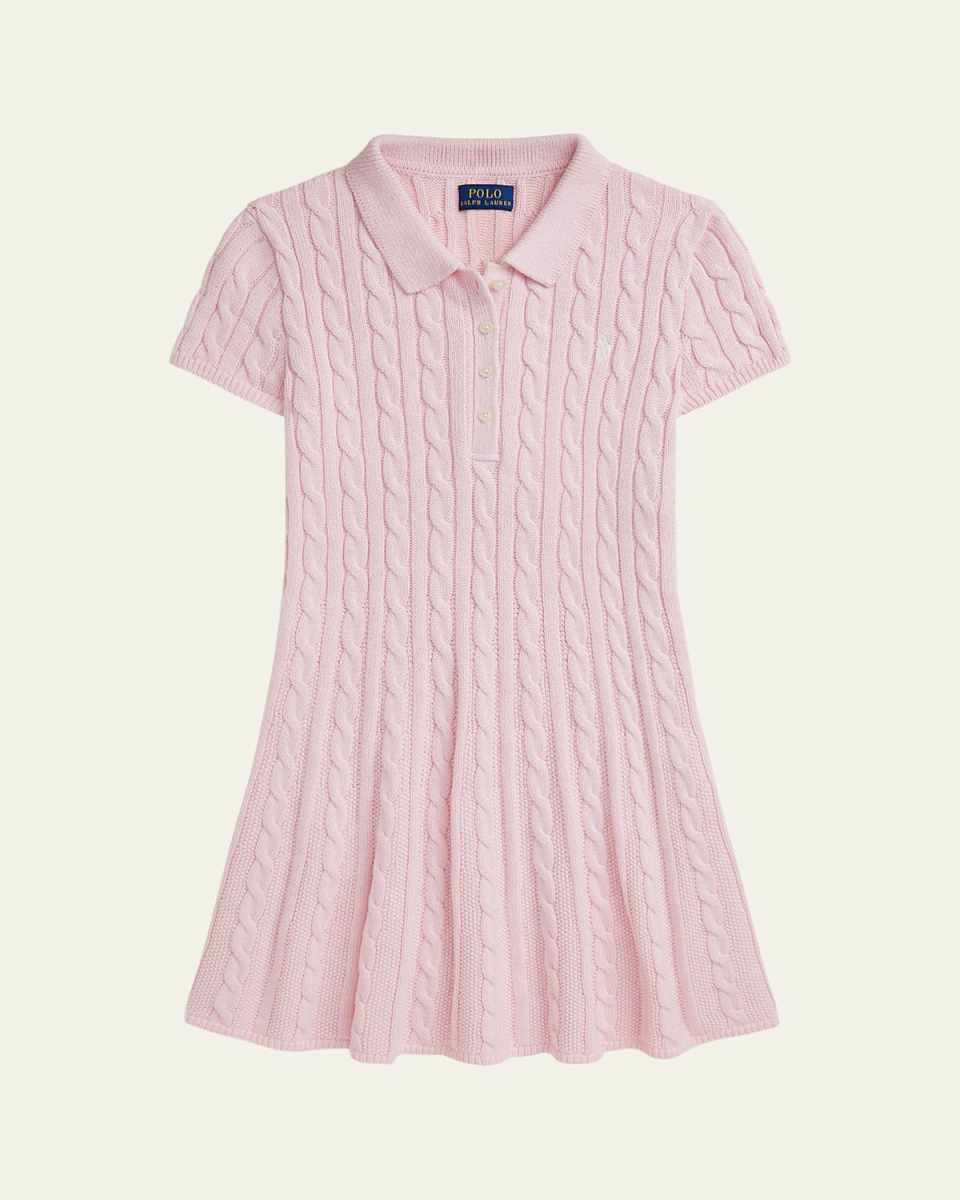 Girl's Cable Knit Dress, Size 2-